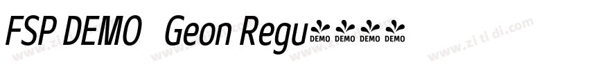 FSP DEMO   Geon Regu字体转换